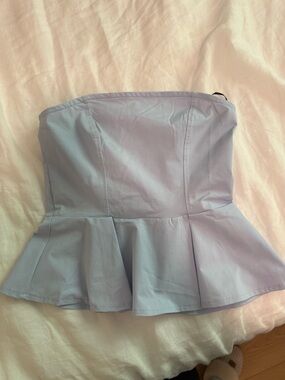 H&M Strapless Peplum Top